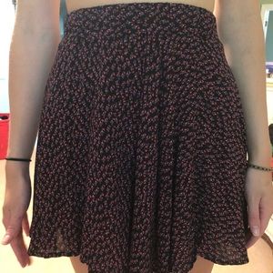 Brandy Melville purple flowered circle skirt